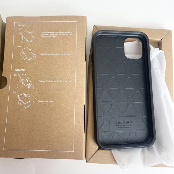 Detaker Accessories - Detaker Iphone 11 phone case (6.1") Heavy Duty Drop Protection Shock Proof Black